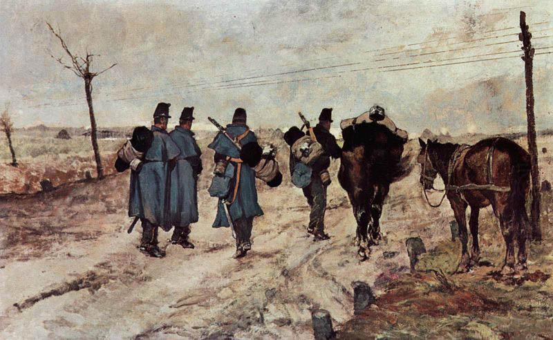 Marschierende Soldaten, Giovanni Fattori